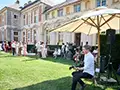 cocktails in the chateau grounds