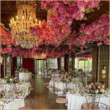 the Music Room flowered for a wedding